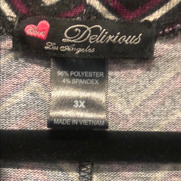 Cute Tunic Dress Chevron print with Cowl Neckline - Picture 2 of 4